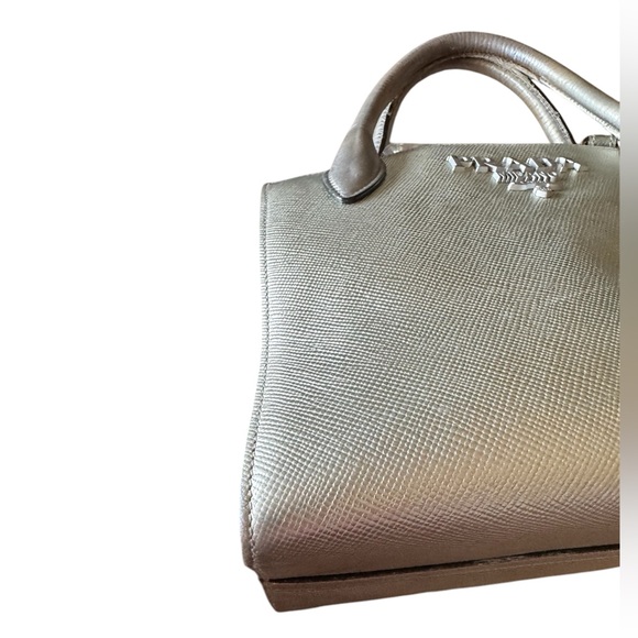 Auth Prada Small Double Cromo Saffiano Cuir City Calf Monochrome Top Handle Bag - Picture 7 of 16